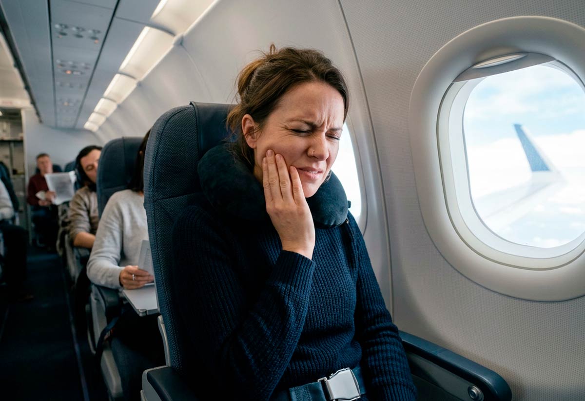 ¿Por qué pueden doler los dientes al viajar en avión? Descubre qué es la barodontalgia